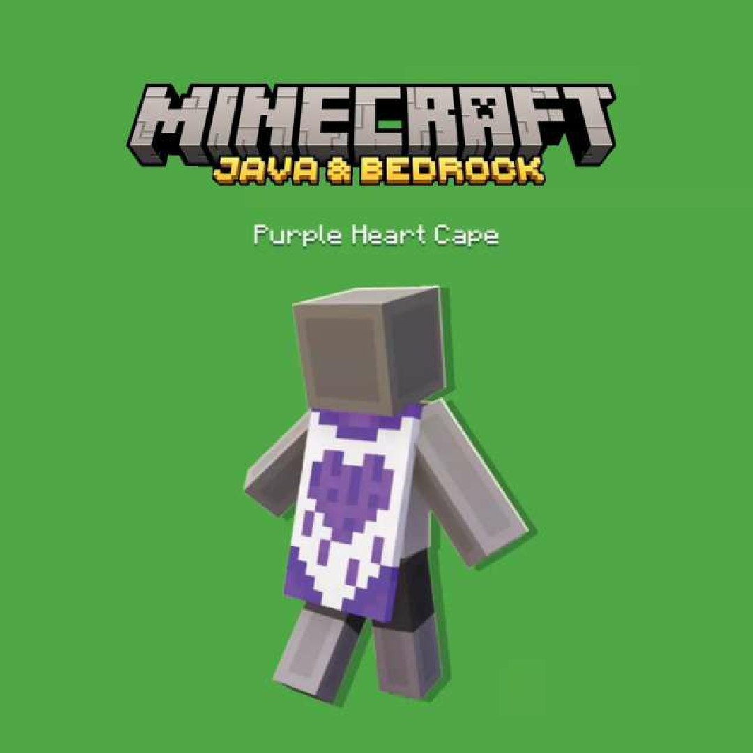 Minecraft Java & Bedrock Edition - Purple Heart Cape - Microsoft Store Key