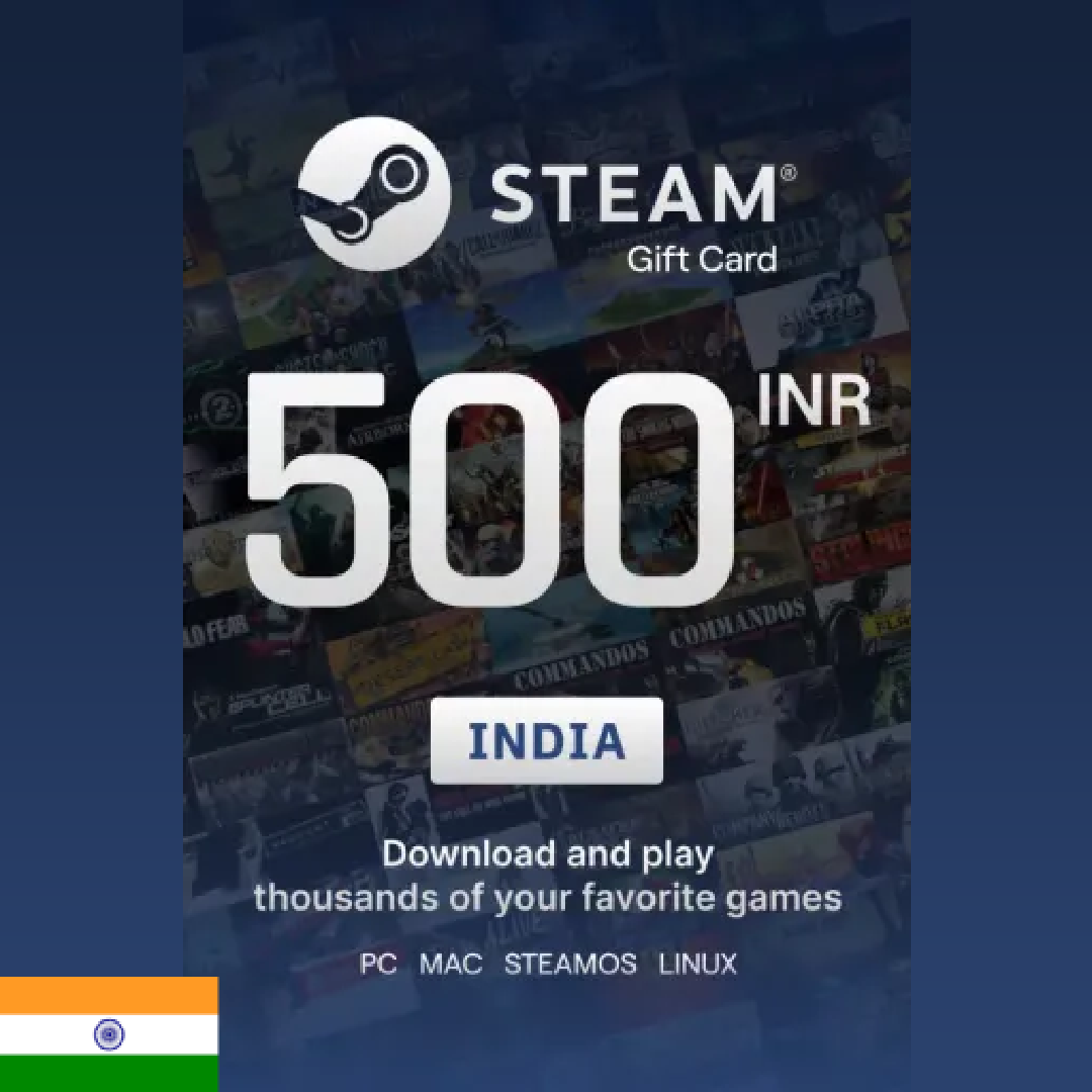 Steam Wallet 500 INR Gift Card (India) - Digital Key