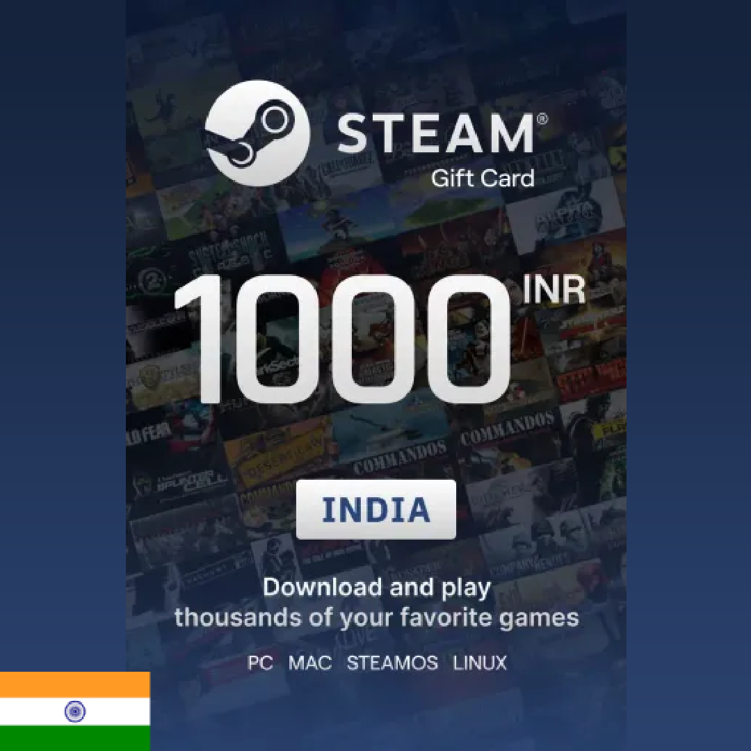 Steam Wallet 1000 INR Gift Card (India) - Digital Key