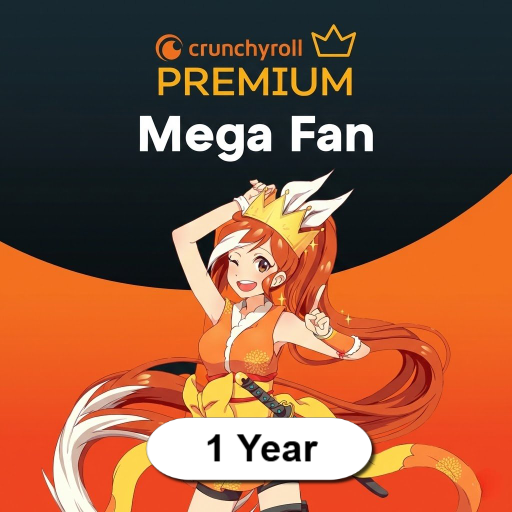 Crunchyroll Mega Fan 1 Year - Crunchyroll Account - GLOBAL